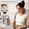 Neck shoulder massager in beige with adjustable straps, offering shiatsu massage and soothing heat for relaxation.