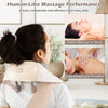 Neck and shoulder massager in beige with adjustable straps, offering shiatsu massage and deep kneading for relaxation.