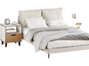 Nightstand set of 2 in white with drawer and open shelf, perfect for bedroom storage and modern decor.