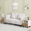 Nightstand set of 2 in white with drawer and open shelf, perfect for bedside or sofa side storage.