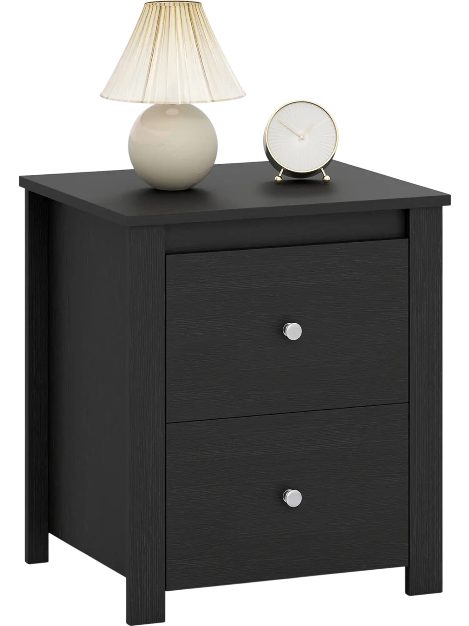 Costway 2-Drawer Nightstand Side Table with Storage 46503138 New