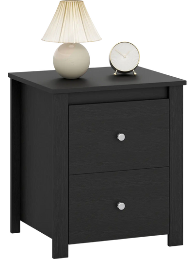 Costway 2-Drawer Nightstand Side Table with Storage 46503138 New