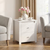 Nightstand with 2 Drawers & Storage for Bedroom Living Room Small Spaces-White - Gallery View 1 of 8