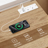 Nightstand with charging station featuring 2 AC outlets and 1 USB port, designed for bedroom organization and.