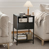 Nightstand with Charging Station Bedside Table with USB Ports and Outlets-Black - Gallery View 1 of 10