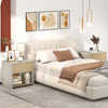 2-Tier Modern Style Nightstand with Drawer and Open Shelf-Oak - Gallery View 1 of 11