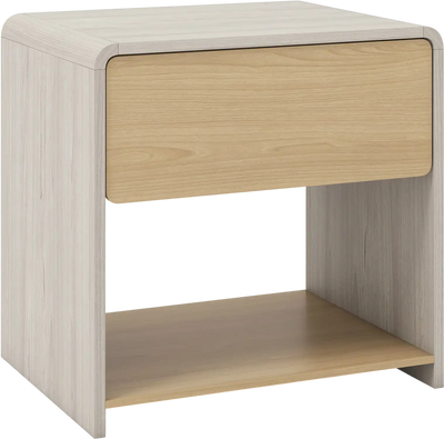 Costway 2-Tier Modern Nightstand Drawer Open Shelf Bedroom Side Table 127346985 New