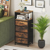 Nightstand with Integrated Charging Station 34" Modern Bedside Table-Rustic Brown - Gallery View 1 of 11