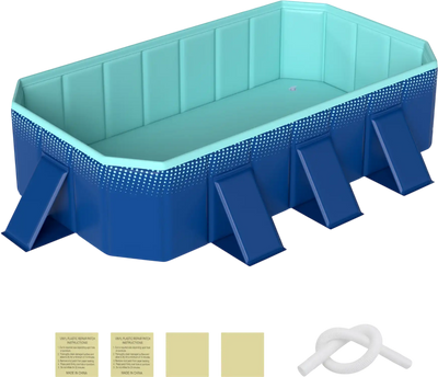 Costway Non-Inflatable Portable Above Ground Swimming Pool 8 Support Panels 34549242 New