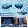Non-inflatable portable swimming pool with 8 support panels, foldable design for easy storage and transport.