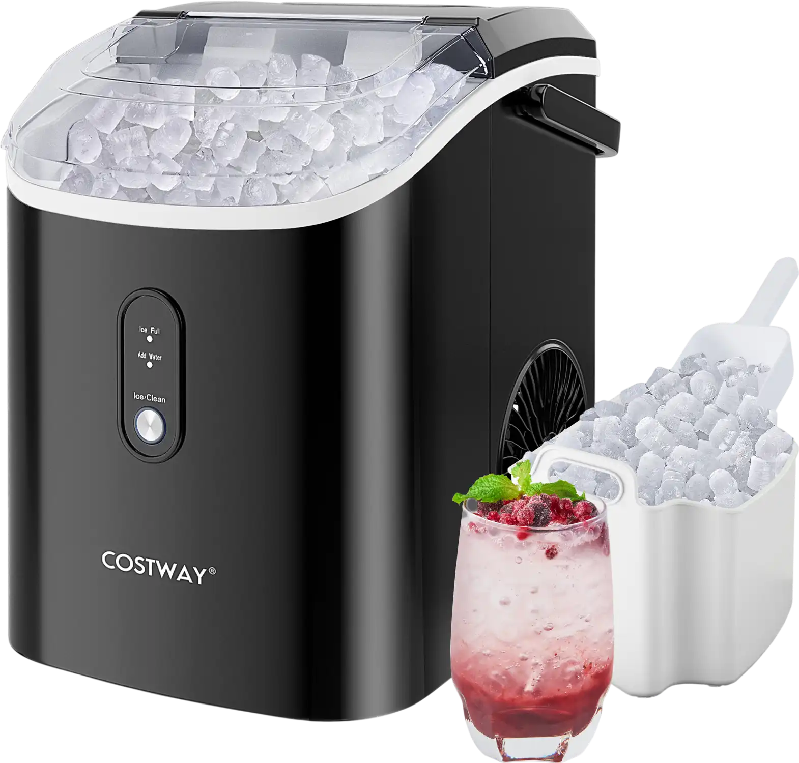 Costway Nugget Countertop Ice Maker Soft Chewable Pellet Ice 52836147 New