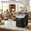 Nugget ice maker in black with a sleek design, producing 33 lbs of ice daily for quick chilling and convenience.