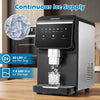 Nugget ice maker with self-dispensing feature produces 80 lbs of chewable pellet ice daily for convenient use.