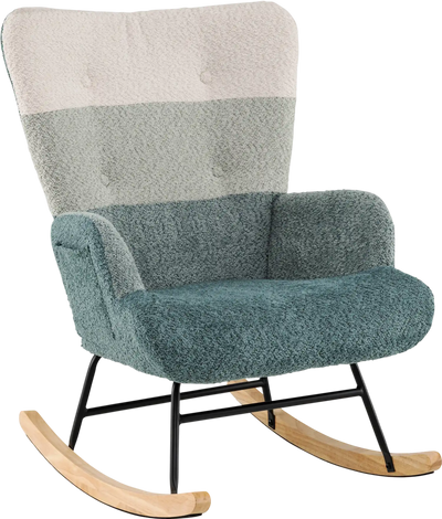 Costway Nursery Rocking Accent Chair High Back Ergonomic Armrests 47637619 New