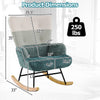 Nursery rocking chair with ergonomic armrests, high backrest, and cozy boucle fabric, suitable for living room or.