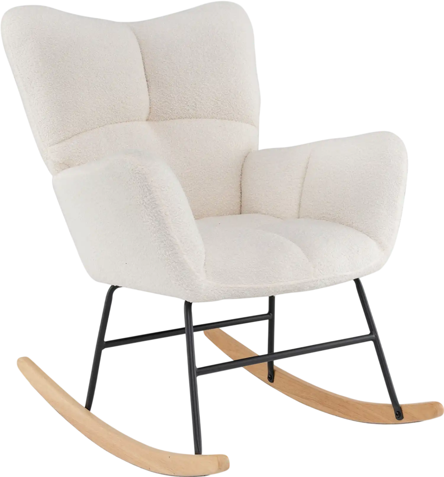 Costway Nursery Rocking Accent Chair Comfy Backrest Armrest Beige 91376245 New