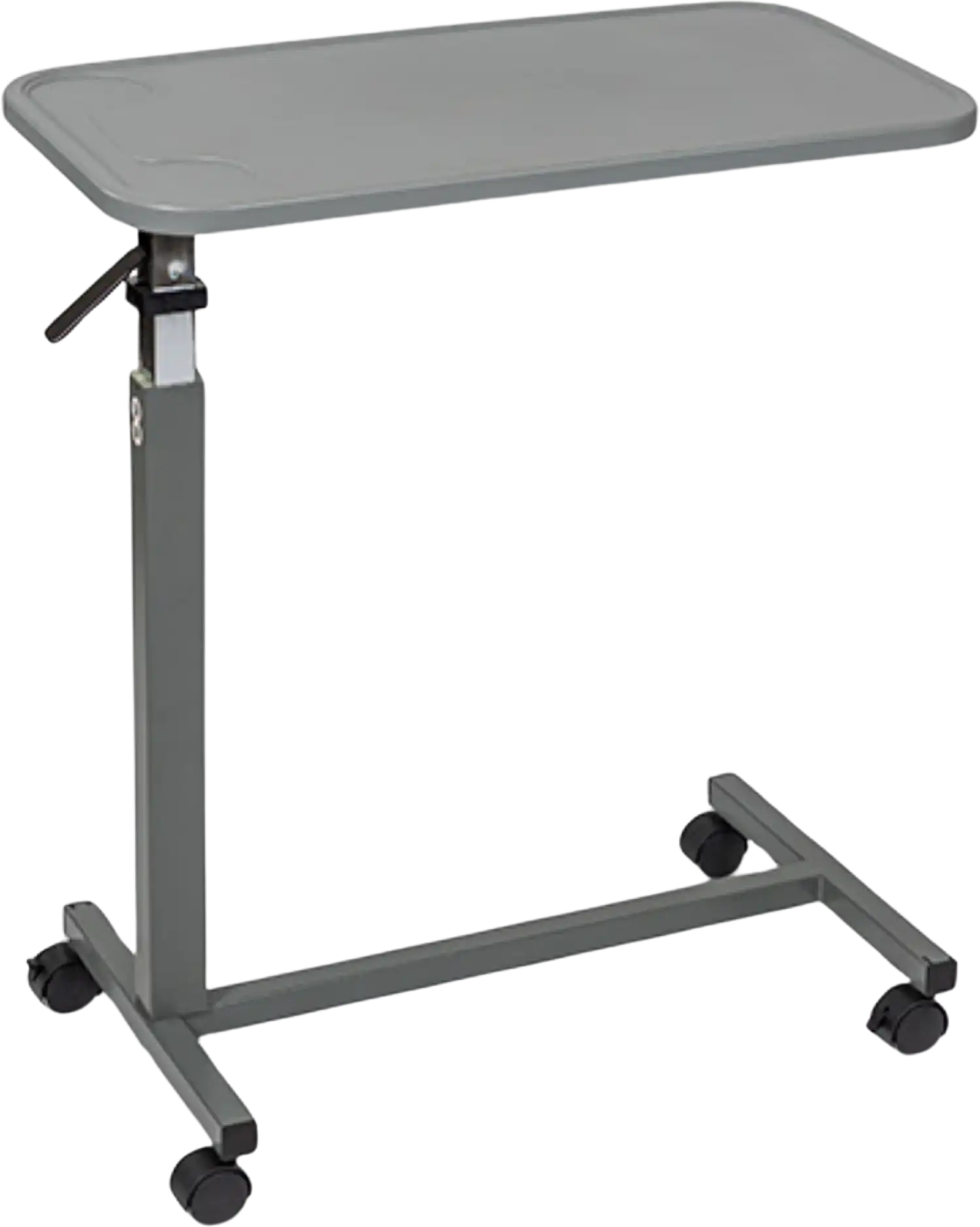 MedaCure Overbed Table Composite Top H-Base with Wheels Gray or Mahogany New