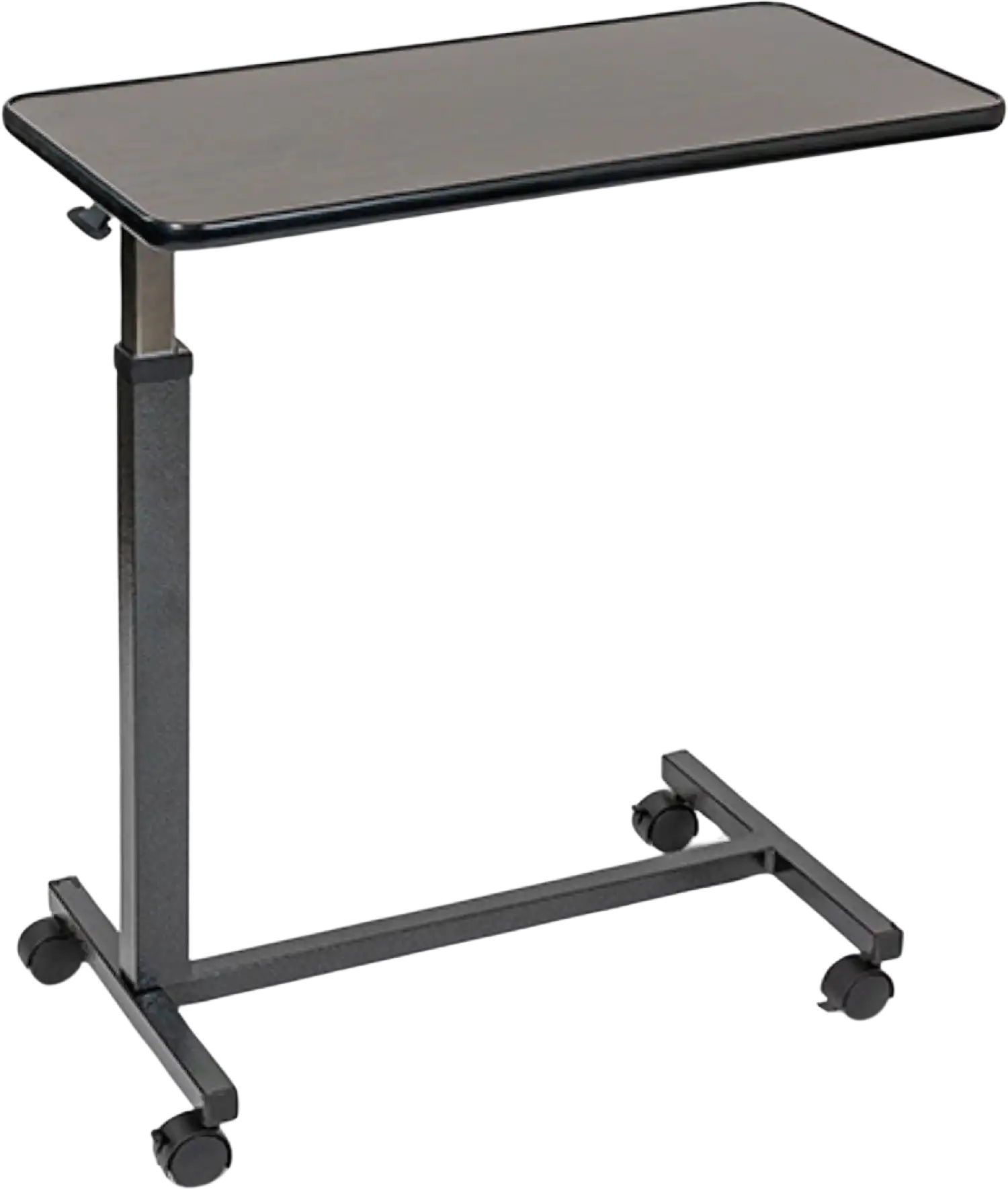 MedaCure Overbed Table Wood Top H-Base with Wheels Mahogany Cherry or Maple New
