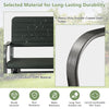 Close-up of the black 2-seat porch glider showcasing weather-resistant HDPE material and powder-coated steel frame for.