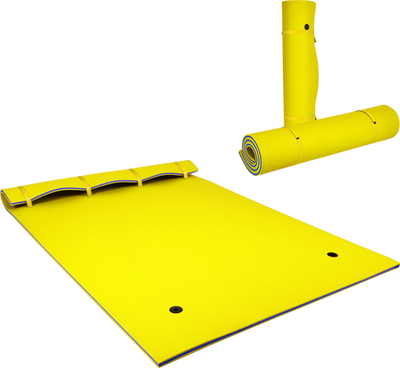 Costway Floating Mat 9' x 6' Water Pad 3 Layer Eco-Friendly XPE Foam and Rolling Pillow New