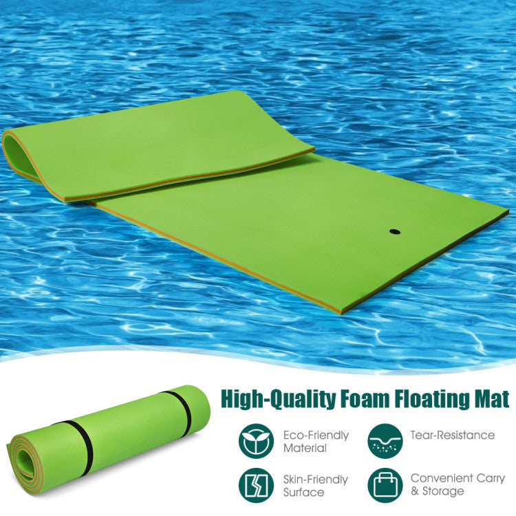 Costway Floating Water Pad 12' x 6' 3 Layer Anti-Puncture Non-Slip Mat New