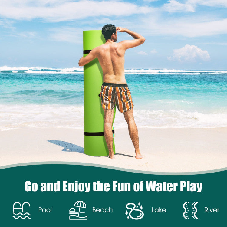 Costway Floating Water Pad 12' x 6' 3 Layer Anti-Puncture Non-Slip Mat New