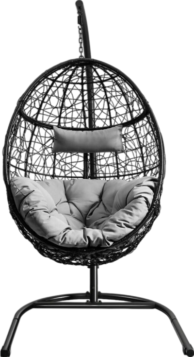 Costway Hammock Chair with Stand 250 Lbs Capacity Cushioned for Indoor Outdoor Use New