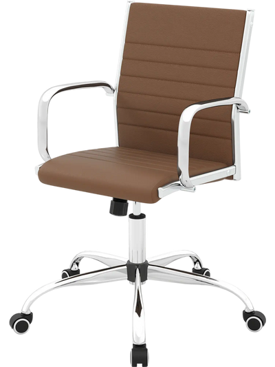 Costway Height Adjustable Office Conference Chair Rocking Backrest Armrests 27439575 New