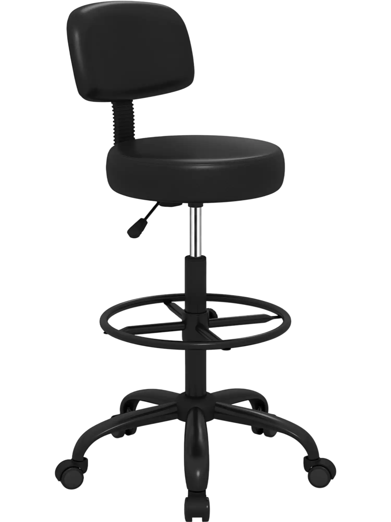 Costway Office Drafting Chair Adjustable Footring Wheels Back Desk 74257652 New