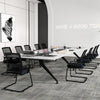 Office guest chairs with breathable mesh back and lumbar support, ideal for waiting rooms or home offices.