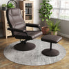 Swivel Lounge Chair Recliner with Ottoman-Brown - Gallery View 1 of 10