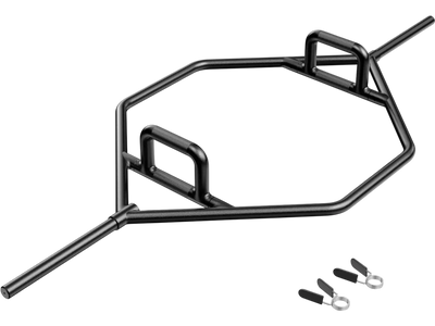 Costway Olympic Hex Trap Bar Foldable Handle 2 Spring Collars 645879123 New