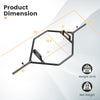 Olympic Hex Trap Bar with foldable handles, solid steel construction, and 800 lbs weight limit for strength training.
