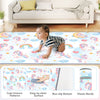 Reversible soft foam activity mat featuring vibrant unicorn patterns, anti-slip base, and easy-to-clean waterproof.