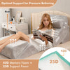 Gray orthopedic bed wedge pillow set with 42D memory foam for back support, ideal for GERD and insomnia relief.