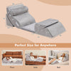 Adjustable 6-piece orthopedic bed wedge pillow set in gray, featuring memory foam for back and neck support.