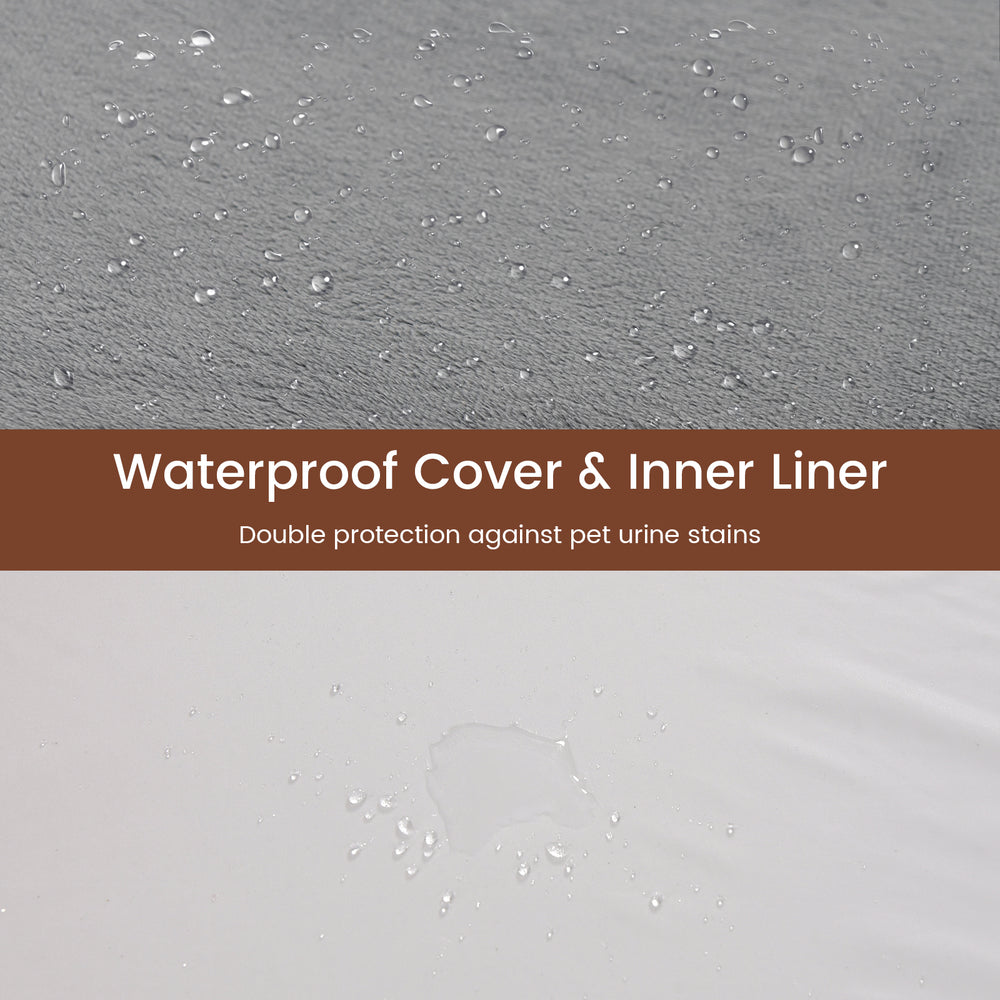 Waterproof cover and inner liner of orthopedic dog bed, providing double protection against pet urine stains.