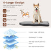 Orthopedic dog bed in gray with memory foam support, waterproof cover, and non-slip bottom for large dogs.