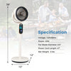 Oscillating pedestal fan with stable round base, 8 speeds, and adjustable height for versatile air circulation anywhere.