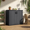 Outdoor 23.5 Cu.ft All-Weather Storage Box with Floor Lockable Door-Black - Gallery View 1 of 12