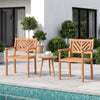 Outdoor Acacia Wood Patio Dining Chairs Garden Seating Chairs with 400 lbs Capacity-Set of 2 - Gallery View 1 of 9