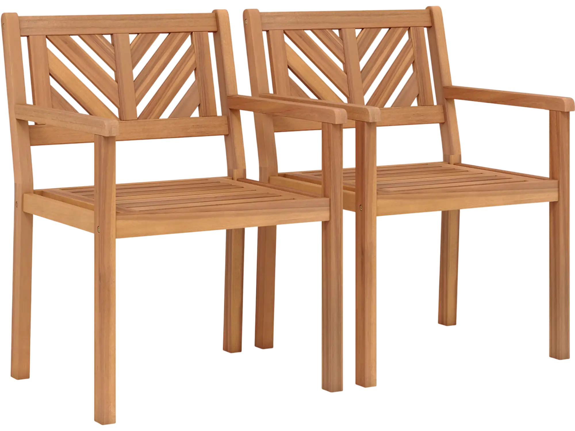 Costway Outdoor Acacia Wood Patio Dining Chairs 400 lbs Capacity 92806097 New
