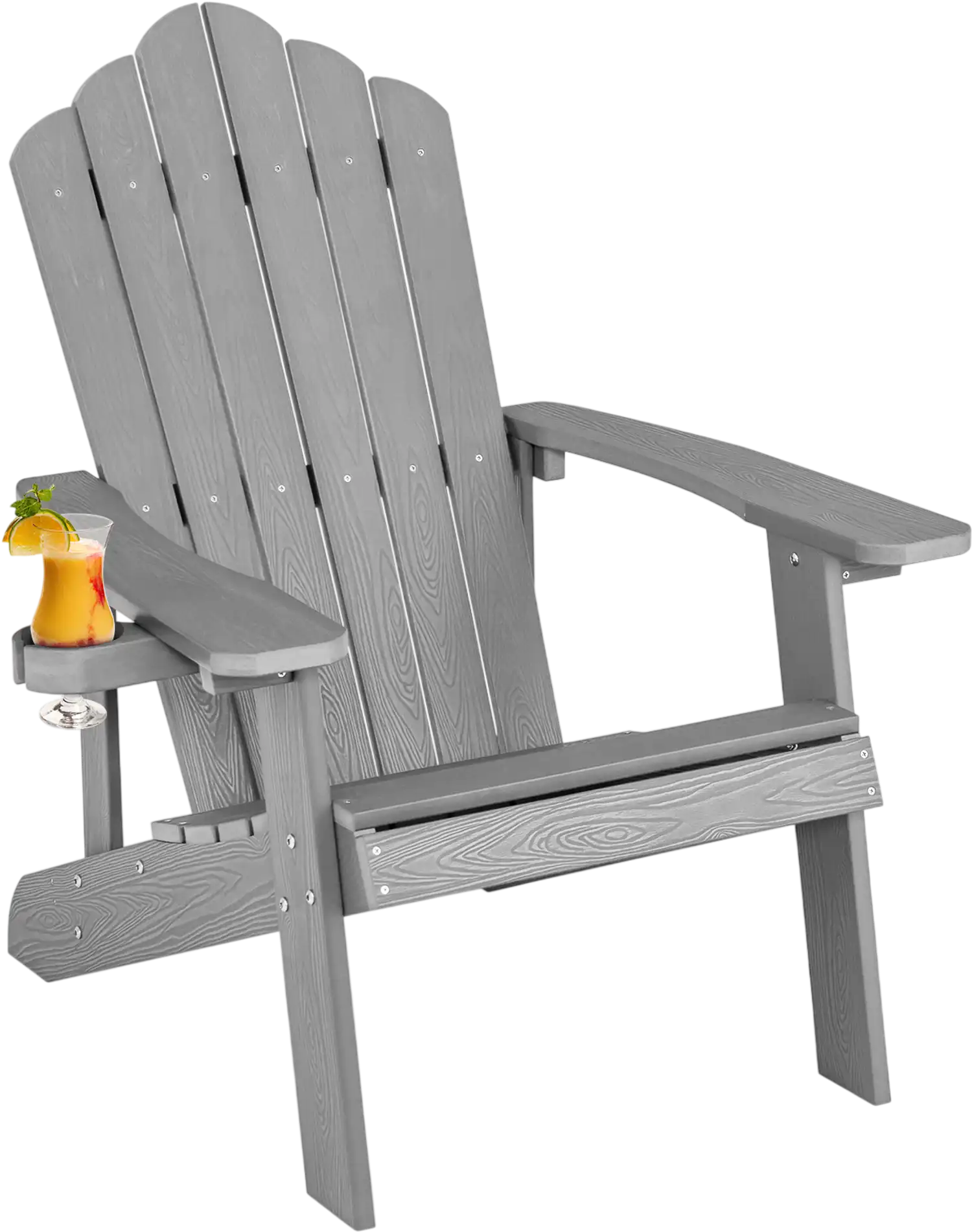 Costway Outdoor HIPS Adirondack Chair Cup Holder 59213764 New