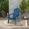 Weather Resistant HIPS Outdoor Adirondack Chair with Cup Holder-Navy - Gallery View 1 of 11