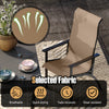 Breathable fabric detail of the Outdoor Adirondack Chair with high back and metal frame, ideal for porch and garden use.