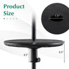 Adjustable 20-inch outdoor umbrella table with 1.5-inch umbrella hole, featuring a textured wood-like design for patios.
