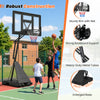 Height adjustable basketball goal system with sturdy rim, shatterproof backboard, and heavy-duty metal tubes for.