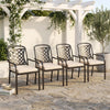 Outdoor Chair Cushion Set of 4 Waterproof Olefin Seat Cushions-Beige - Gallery View 1 of 9