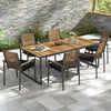 Black waterproof seat cushions set of 2, 20"x20"x2", crafted from fade-resistant olefin for outdoor dining chairs.