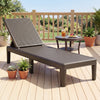 Outdoor Chaise Lounger Chair with Waterproof Rattan Textured PP Surface and 330 lbs Capacity-Brown - Gallery View 1 of 12